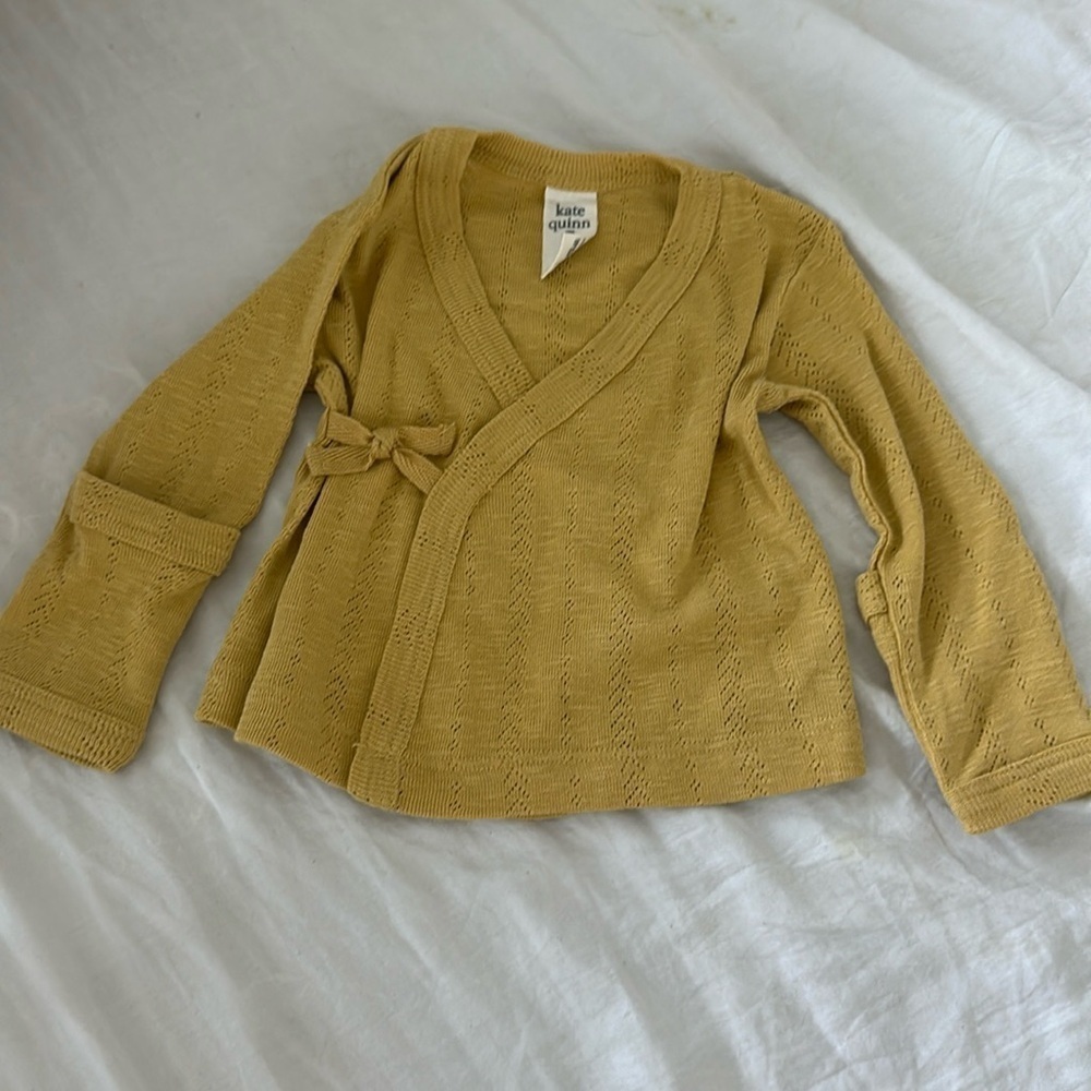 Kate Quinn kimono top yellow 0/3m